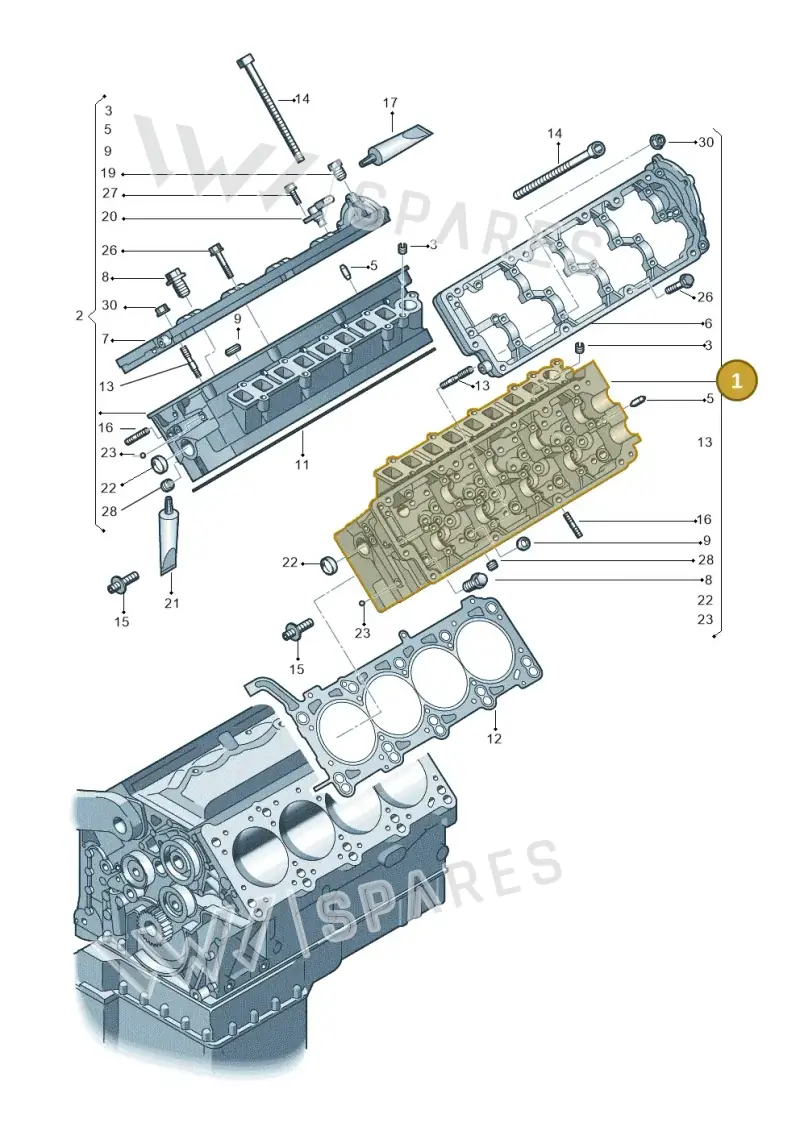 057103063CG — Audi Q7 qu. 3.0 TDI (2009-2015) diagram 291103500, position 1