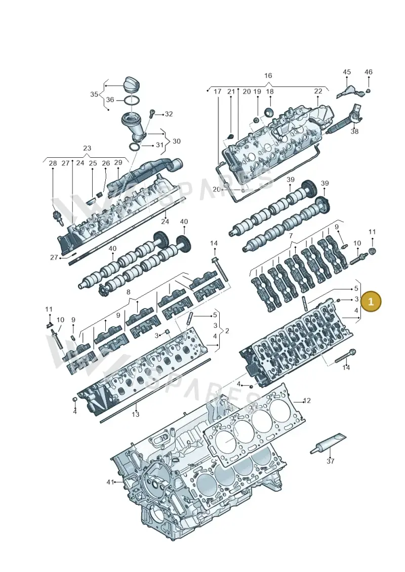 057103063DF — Audi A8 (2017-2025) diagram 838103650, position 1
