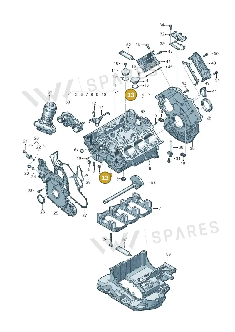 057103139 — Audi A6 2.0 (2018-) diagram 897103054, position 13