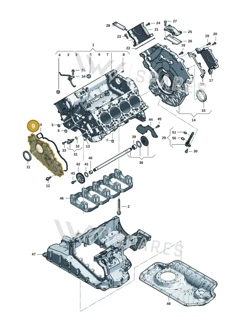 057103153AE — Audi Q8 Quattro 3,0 (2018-) diagram 429103059, position 9
