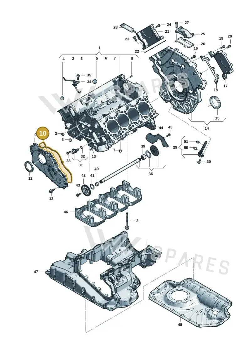 057103161G — Audi Q8 Quattro 3,0 (2018-) diagram 429103059, position 10