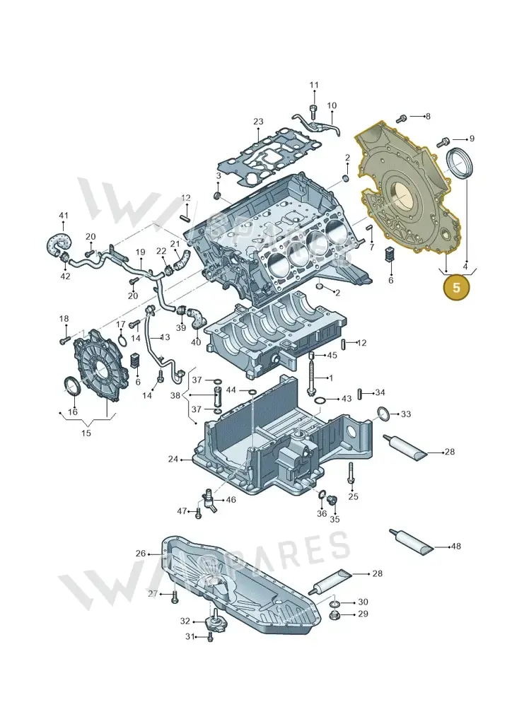 057103171AK — Audi A8L qu. 3.0 TDI (2013-2018) diagram 675103800, position 5