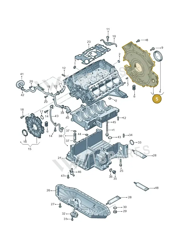 057103171S — Audi Q7 qu. 3.0 TDI (2009-2015) diagram 675103800, position 5