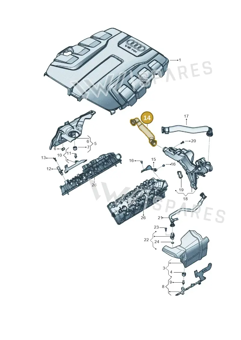 057103211D — Audi Q8 Quattro 3,0 (2018-) diagram 429103081, position 14