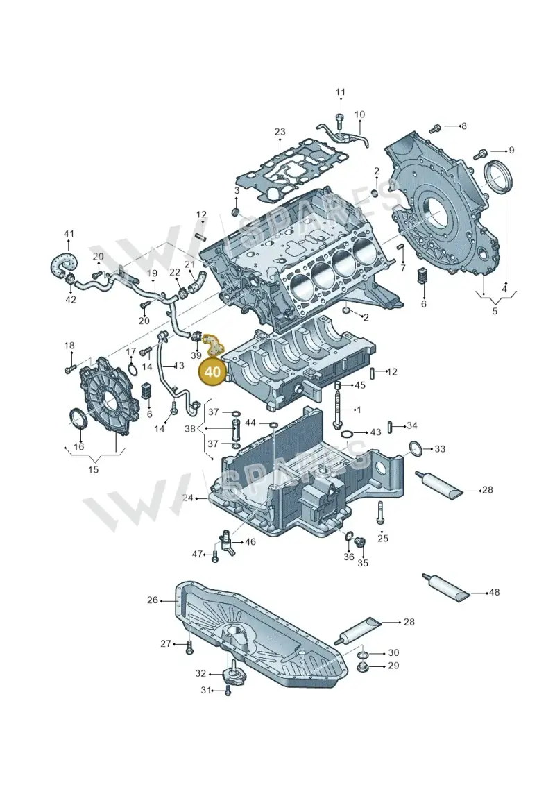 057103237J — Audi A8L qu. 3.0 TDI (2013-2018) diagram 675103800, position 40