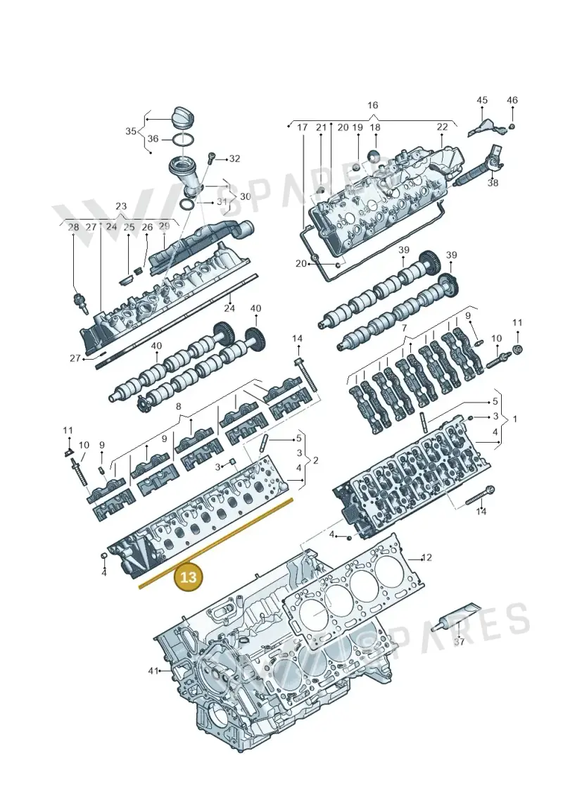 057103383KP — Audi A8L (2017-2022) diagram 838103650, position 13