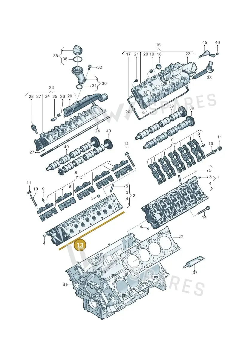 057103383KQ — Audi A8L (2017-2022) diagram 838103650, position 13