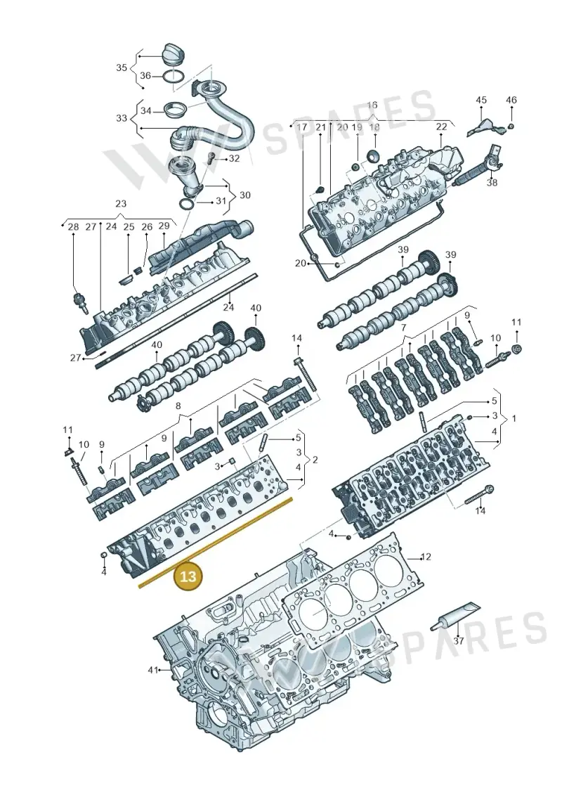 057103383KQ — Audi Q8 Quattro 3,0 (2018-) diagram 429103062, position 13