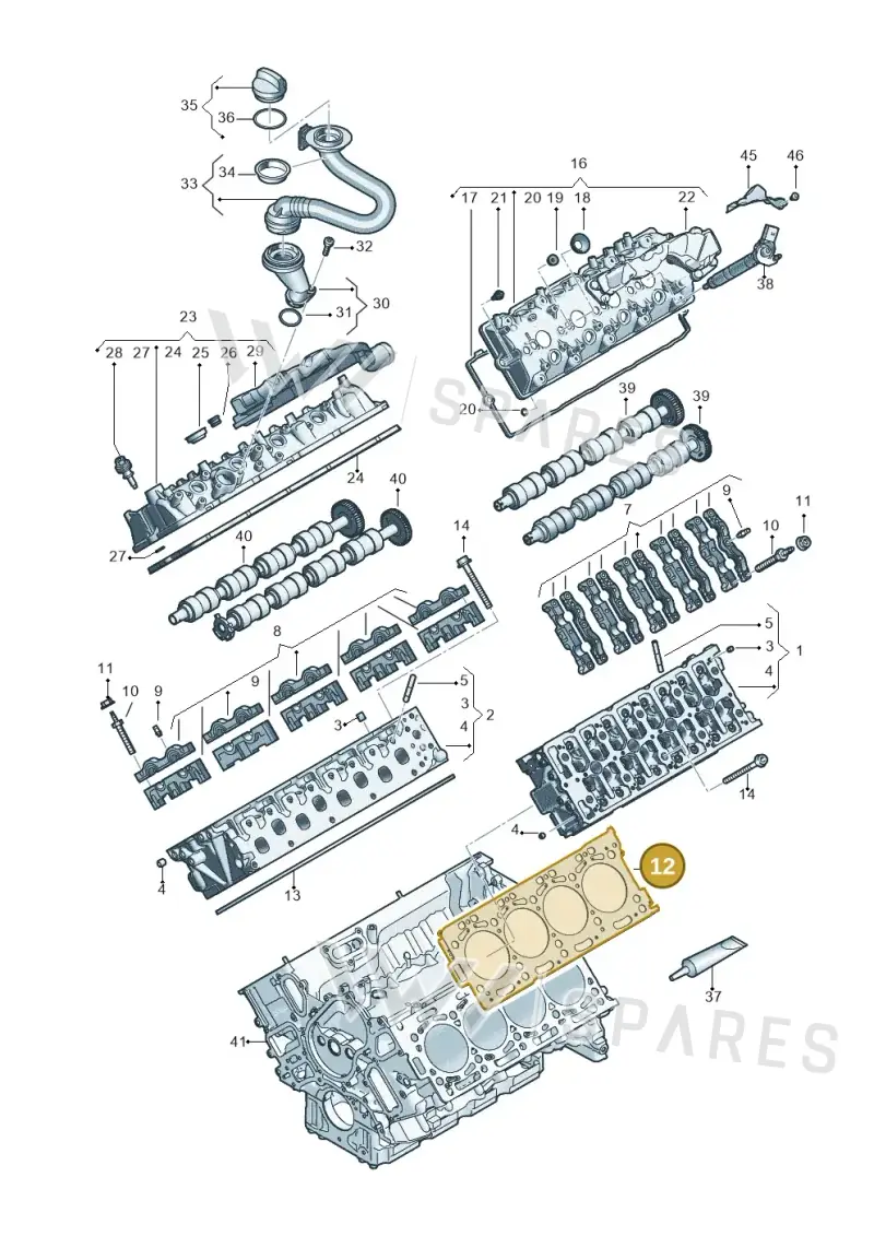 057103383MH — Audi Q8 Quattro 3,0 (2018-) diagram 429103062, position 12