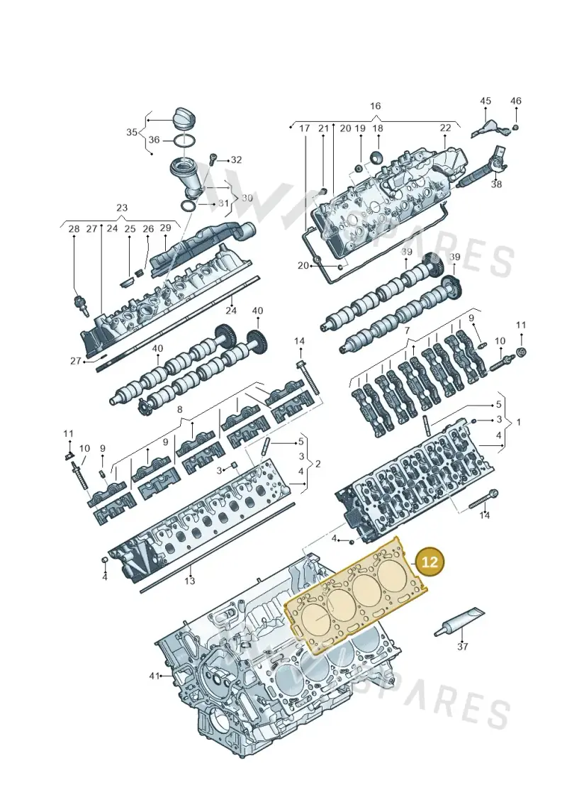 057103383MJ — Audi A8L (2017-2022) diagram 838103650, position 12