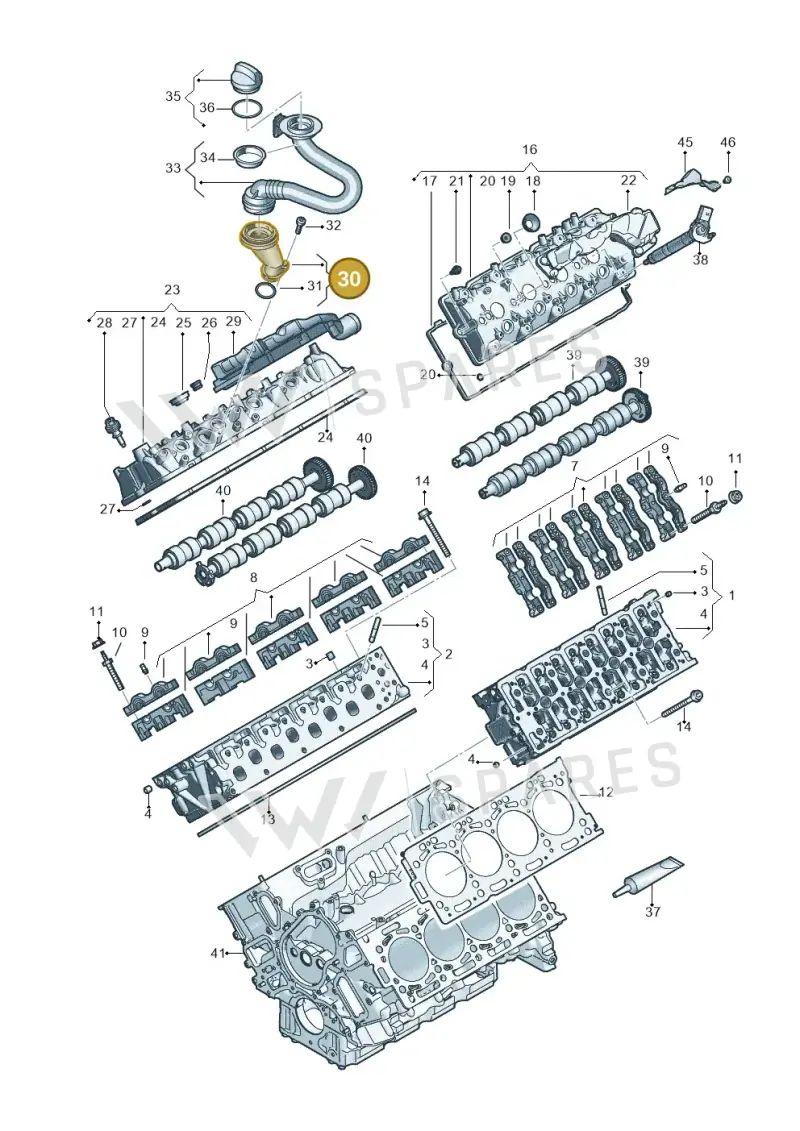 057103482J — Audi Q8 Quattro 3,0 (2018-) diagram 429103062, position 30