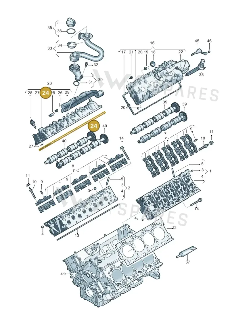 057103484D — Audi Q8 Quattro 3,0 (2018-) diagram 429103062, position 24