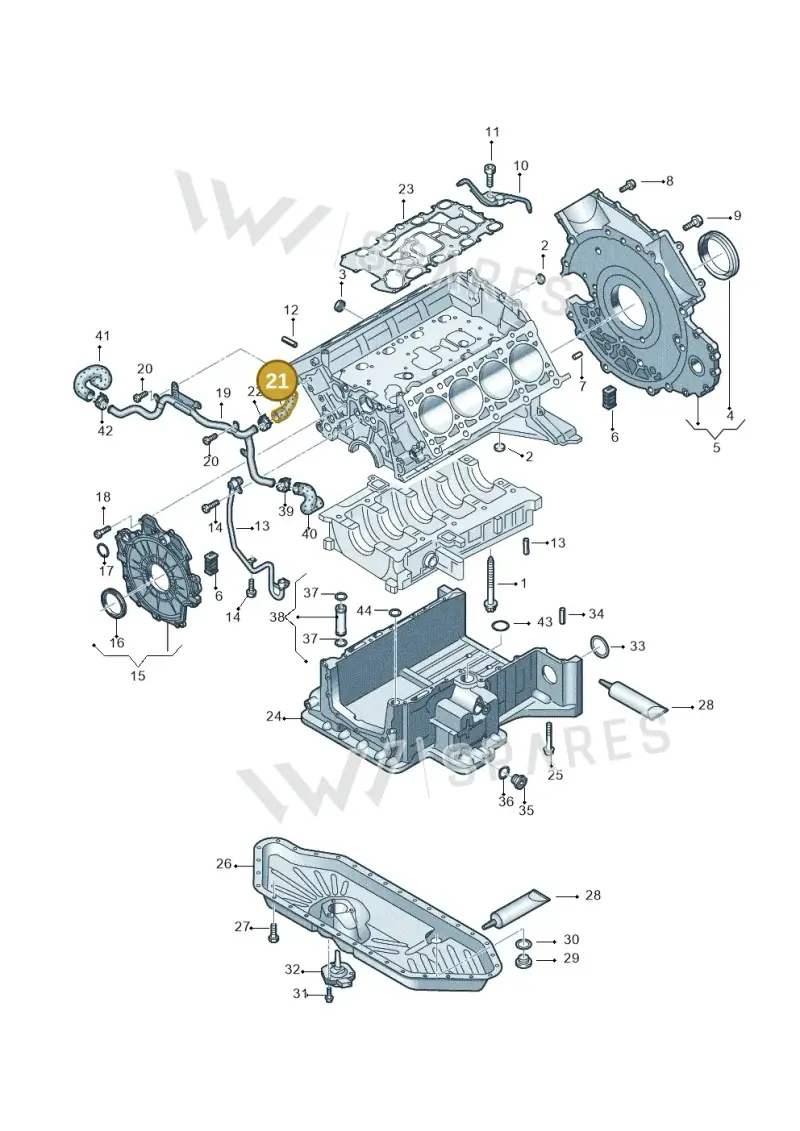 057103493G — Audi Q7                07> (2006-) diagram 493103020, position 21