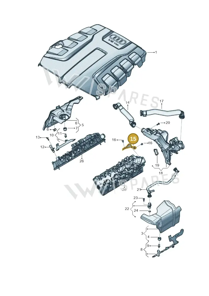 057103555F — Audi Q8 Quattro 3,0 (2018-) diagram 429103081, position 15