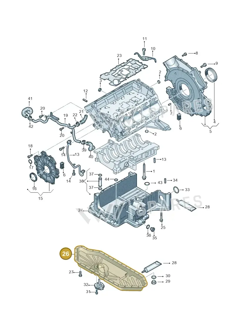 057103602N — Audi Q7                07> (2006-) diagram 493103020, position 26