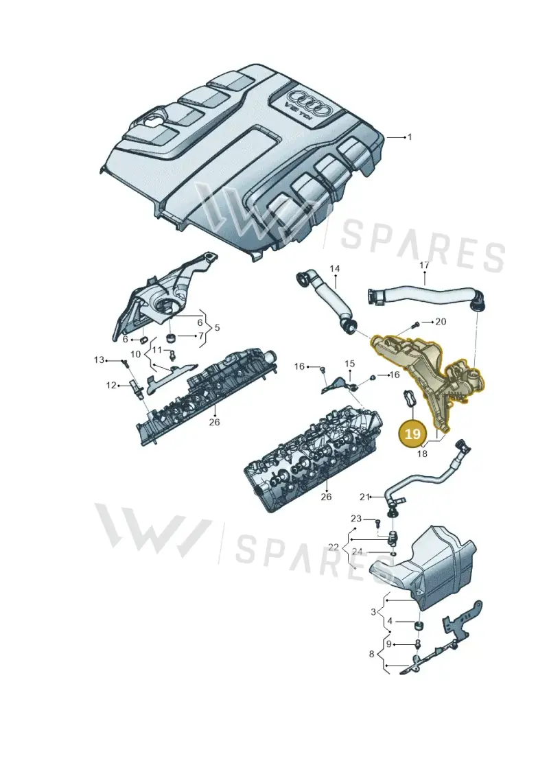 057103727 — Audi Q8 Quattro 3,0 (2018-) diagram 429103081, position 19