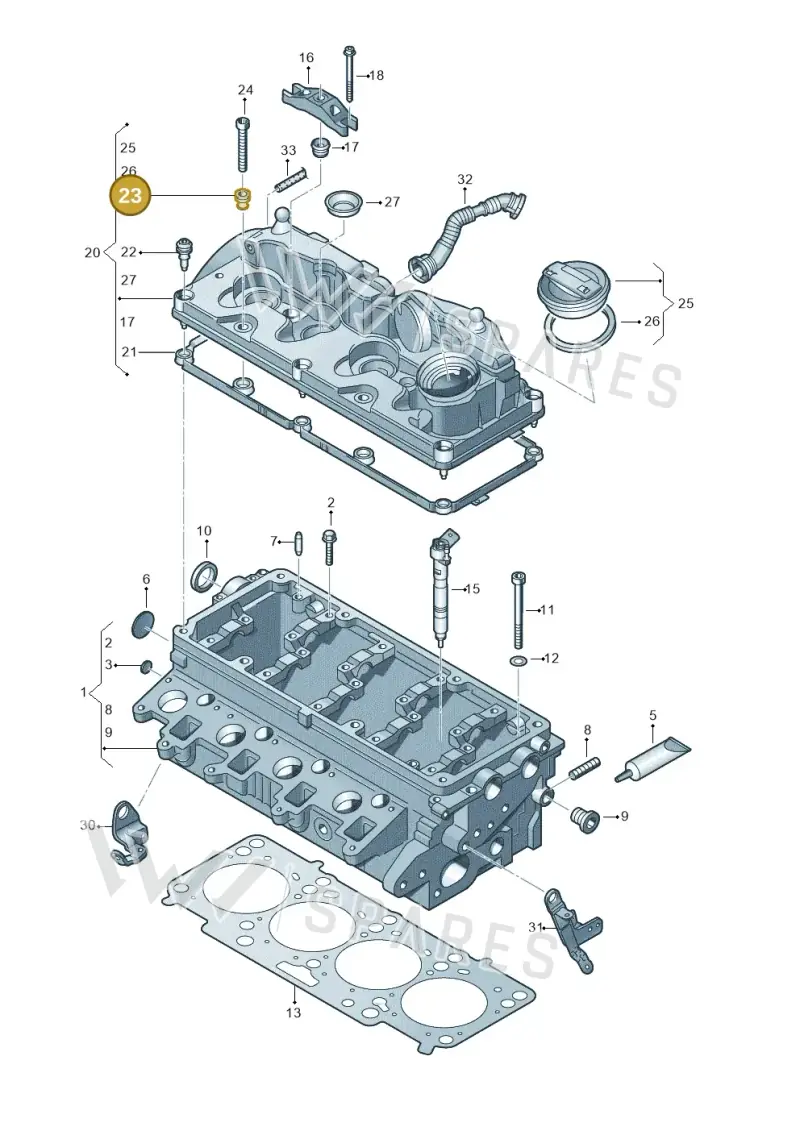 057103826 — Audi Q3 quattro (2011-2015) diagram 649103550, position 23