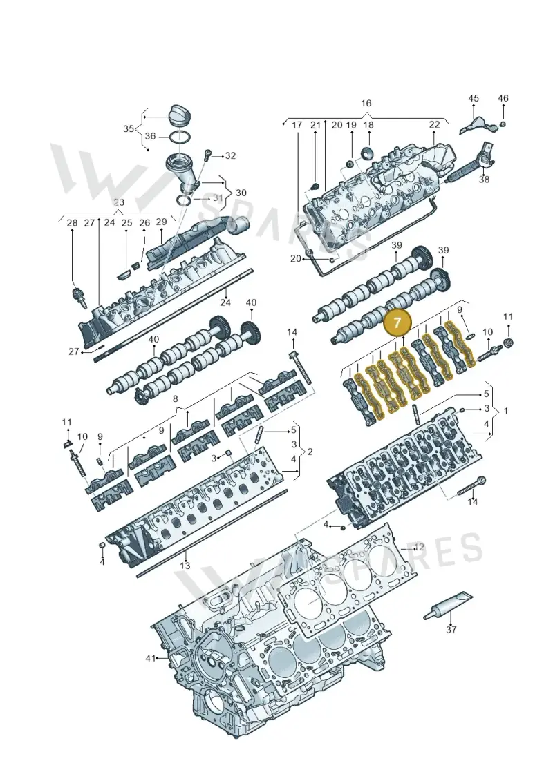 057103959G — Audi A8L (2017-2022) diagram 838103650, position 7