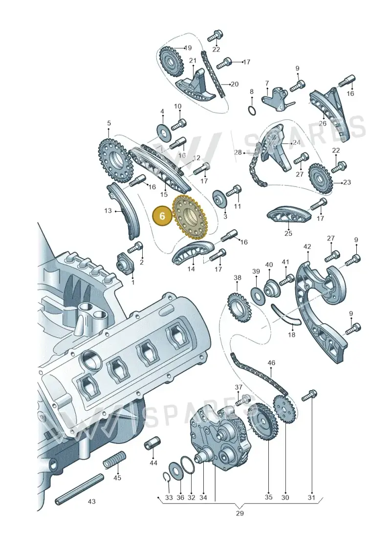 057109077 — Audi Q7 qu. 3.0 TDI (2009-2015) diagram 291109620, position 6