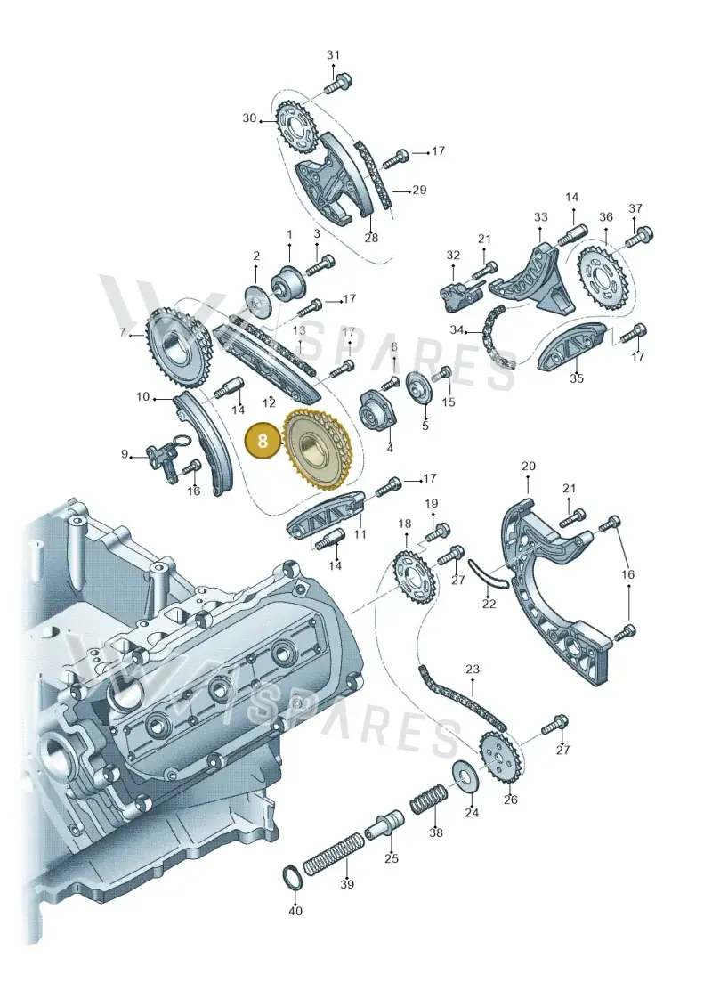 057109077 — Audi Q7 qu. 3.0 TDI (2009-2015) diagram 620109700, position 8