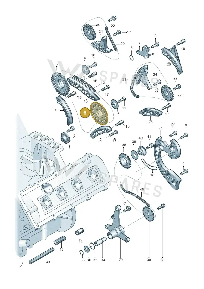 057109077 — Audi A8L qu. 3.0 TDI (2013-2018) diagram 771109820, position 6