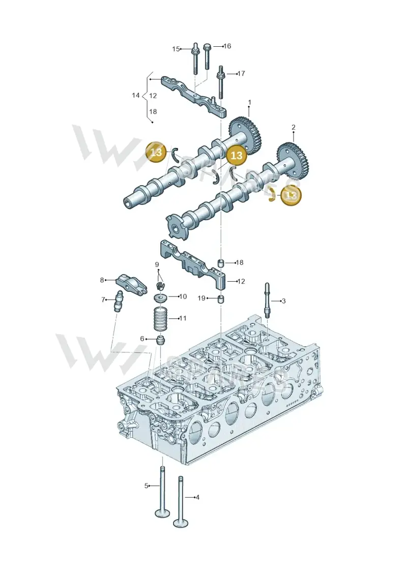 057109307F — Audi Q8 Quattro 3,0 (2018-) diagram 896109500, position 13