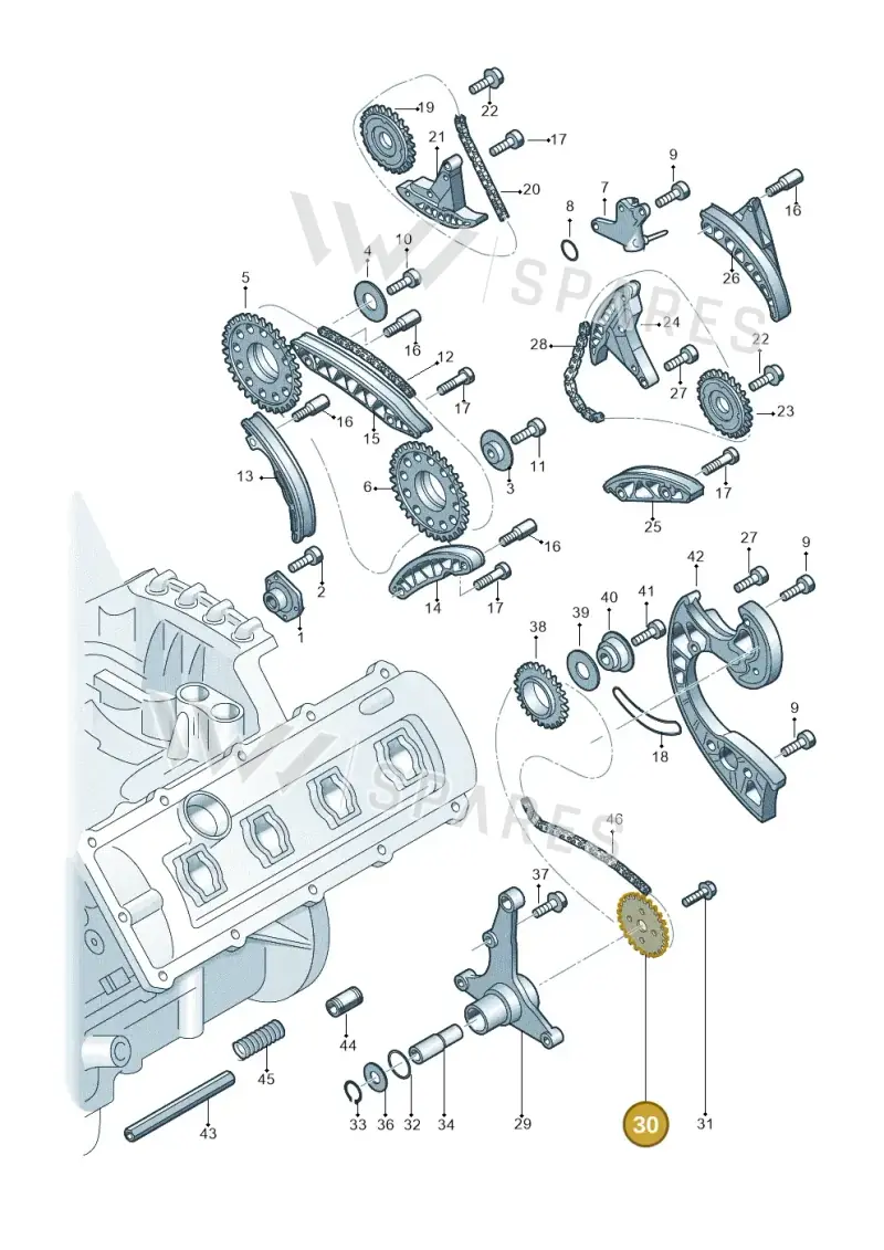 057109570A — Audi A8L qu. 3.0 TDI (2013-2018) diagram 771109820, position 30