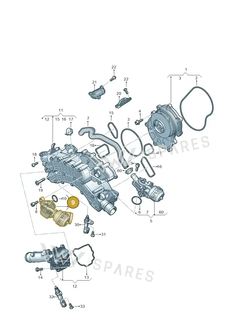 057121689G — Audi Q8 Quattro 3,0 (2018-) diagram 859121030, position 9