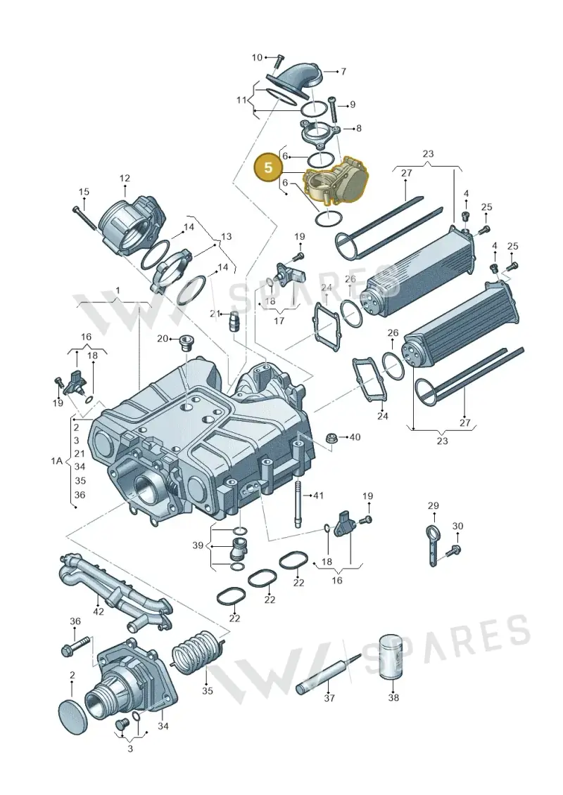 057128063G — Audi Q5 qu. 2.0 TDI (2012-2017) diagram 648145350, position 5