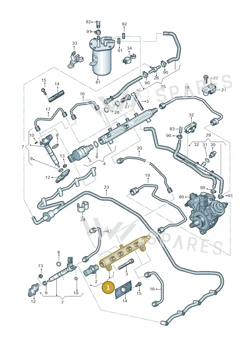 057130089Q — Audi A8L qu. 3.0 TDI (2013-2018) diagram 693130620, position 1
