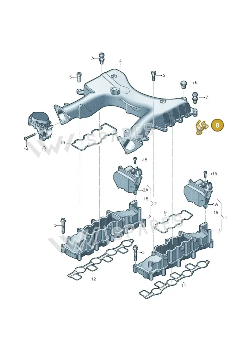 057130131B — Audi Q7 qu. 3.0 TDI (2009-2015) diagram 291129700, position 8