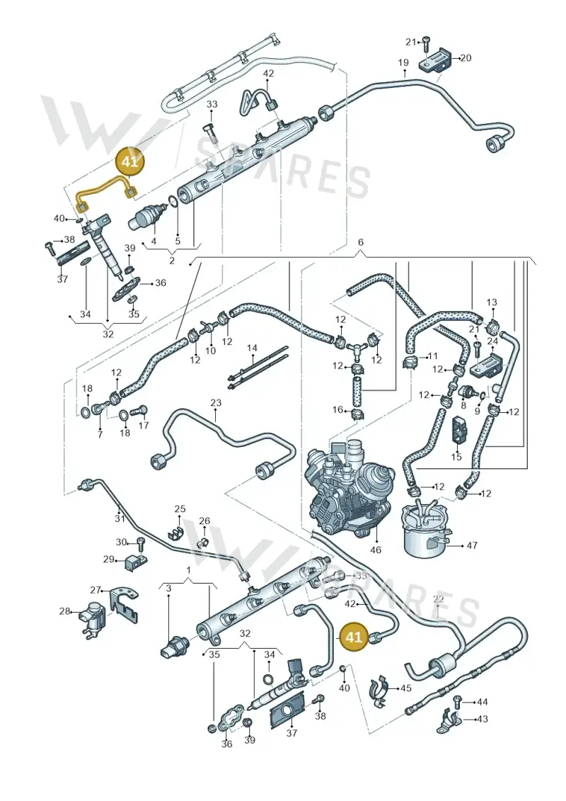 057130241R — Audi Q7 qu. 3.0 TDI (2009-2015) diagram 675130850, position 41