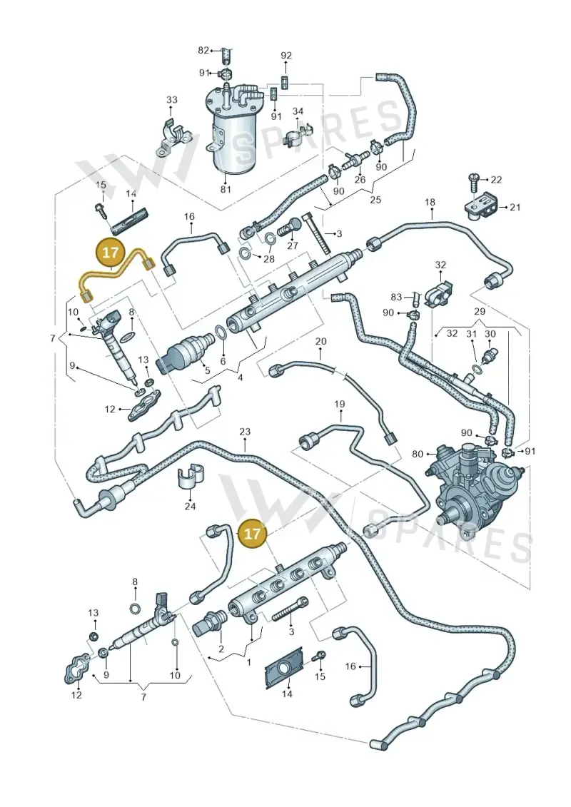 057130241R — Audi A8L qu. 3.0 TDI (2013-2018) diagram 693130620, position 17