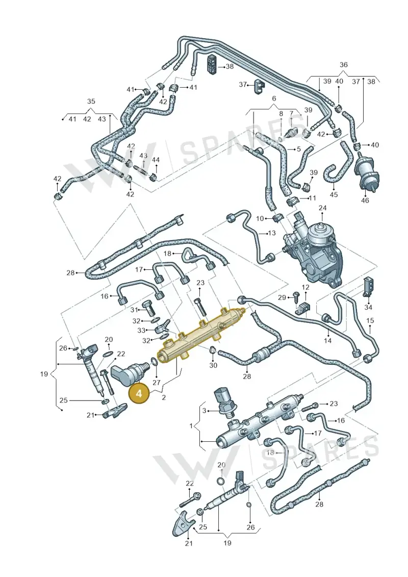 057130764AE — Audi A7 Sportback (2014-2018) diagram 675130700, position 4