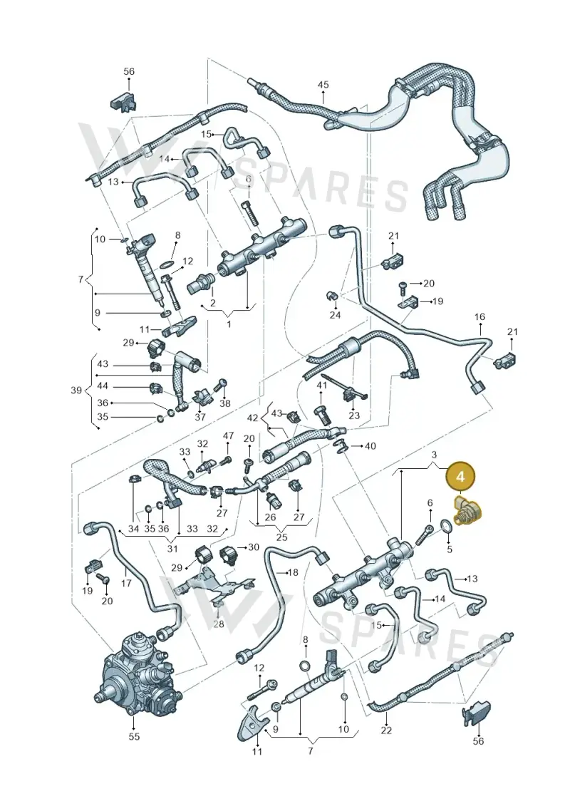 057130764AS — Audi A6 (2018-2025) diagram 435130950, position 4