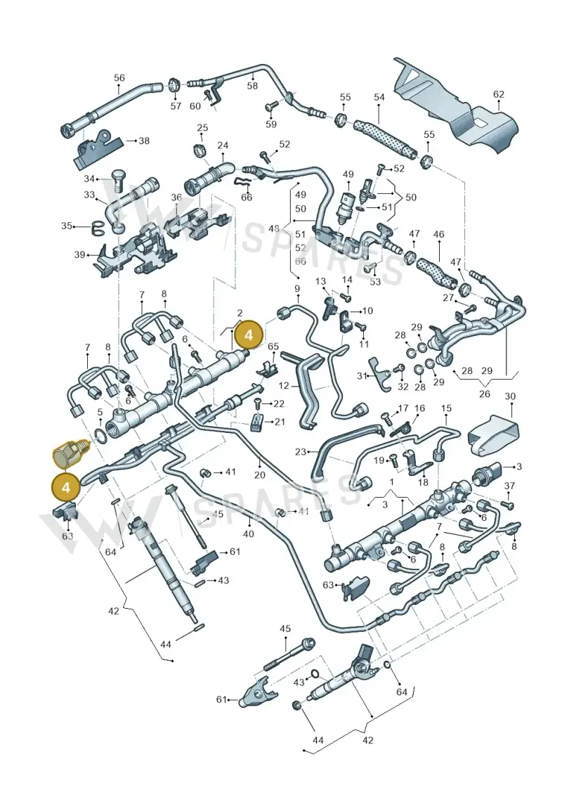 057130764AS — Volkswagen Touareg (2017-2025) diagram 439130060, position 4