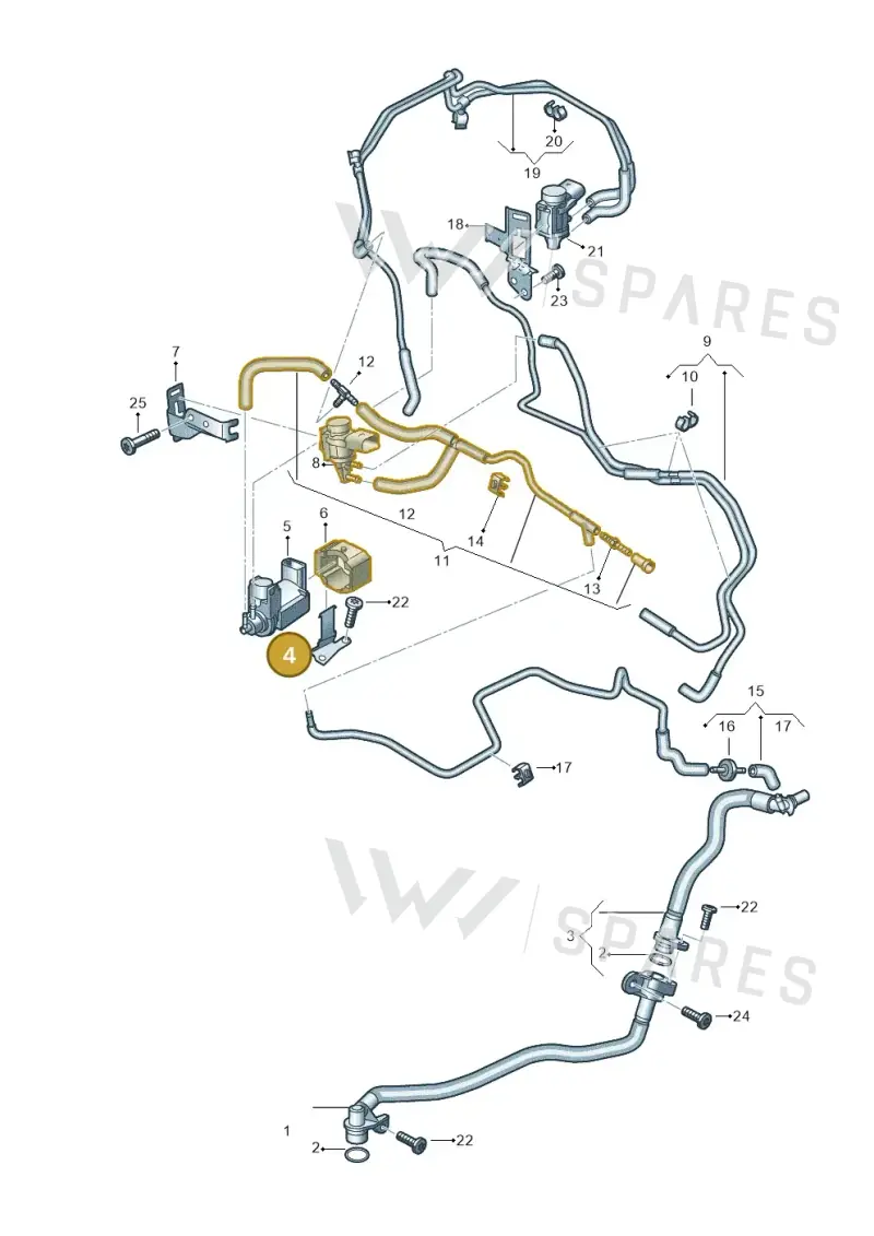 057131087D — Audi Q7 qu. 3.0 TDI (2015-2019) diagram 859131370, position 4