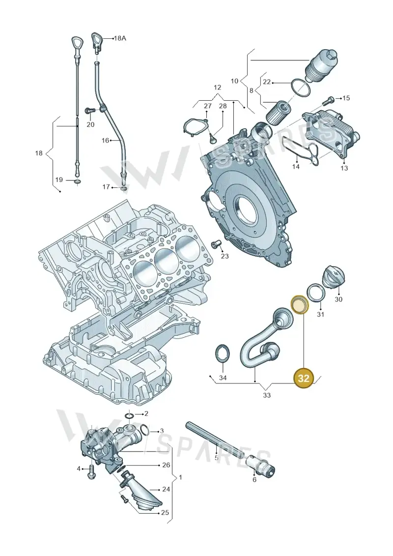 057133287C — Audi Q7 qu. 3.0 TDI (2015-2019) diagram 859115050, position 32