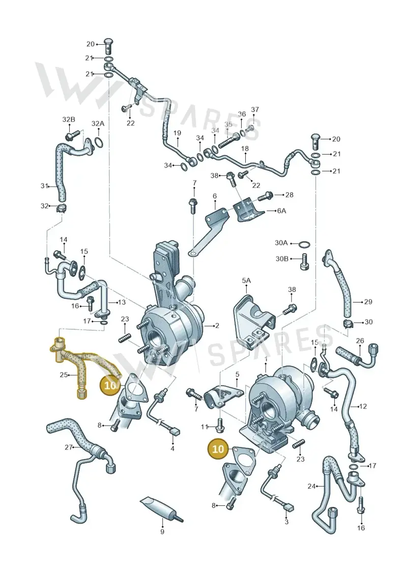057253115D — Audi Q7 qu. 3.0 TDI (2009-2015) diagram 675145035, position 10