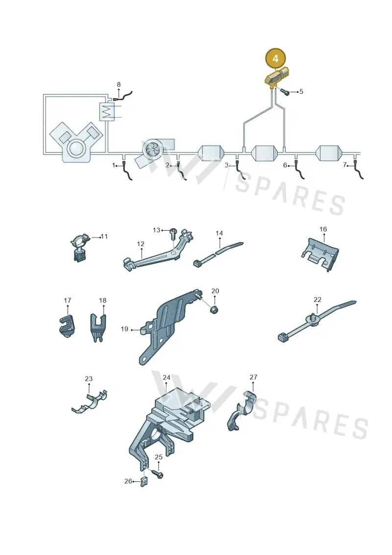 057906051G — Audi Q8 Quattro 3,0 (2018-) diagram 429906011, position 4