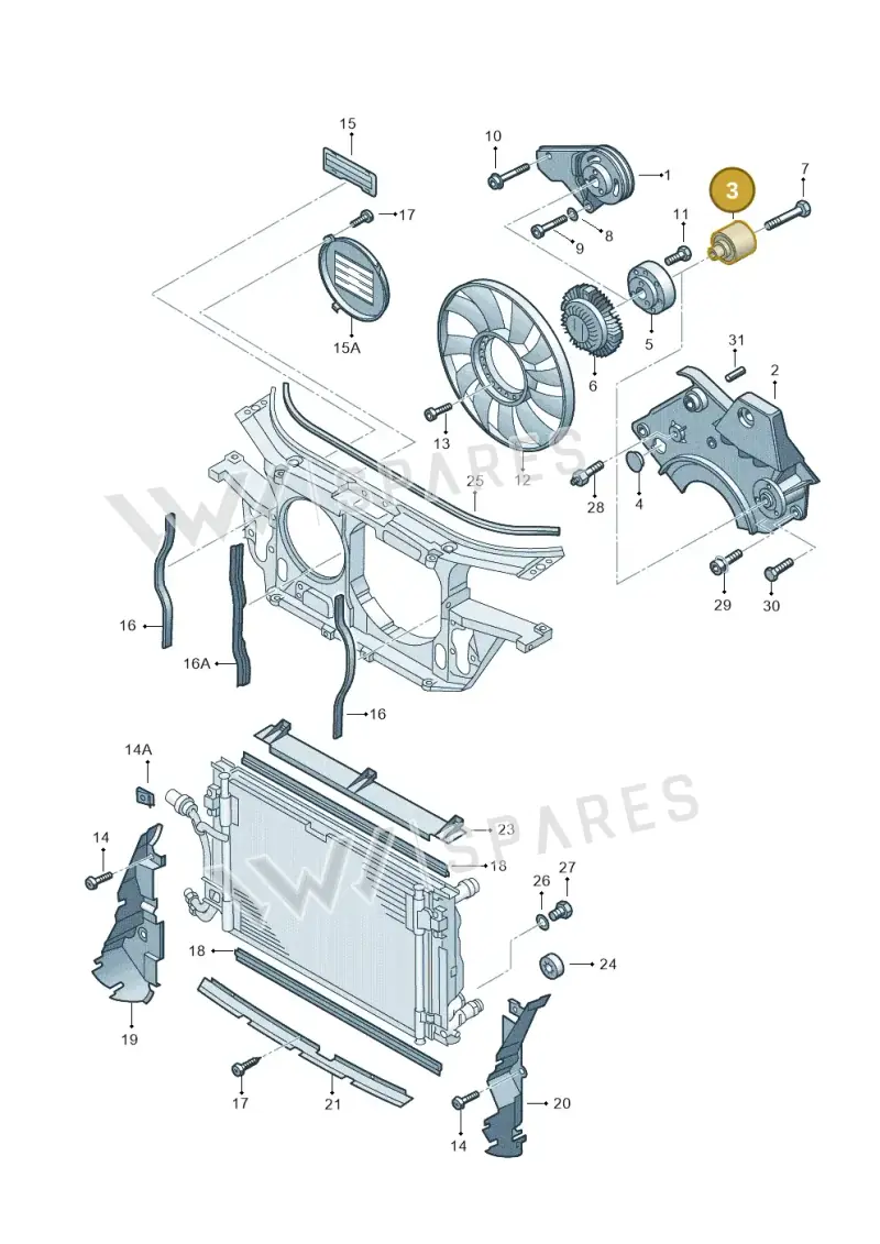058115136 — Audi A6/Wagon/quattro (2001-2004) diagram 260121900, position 3