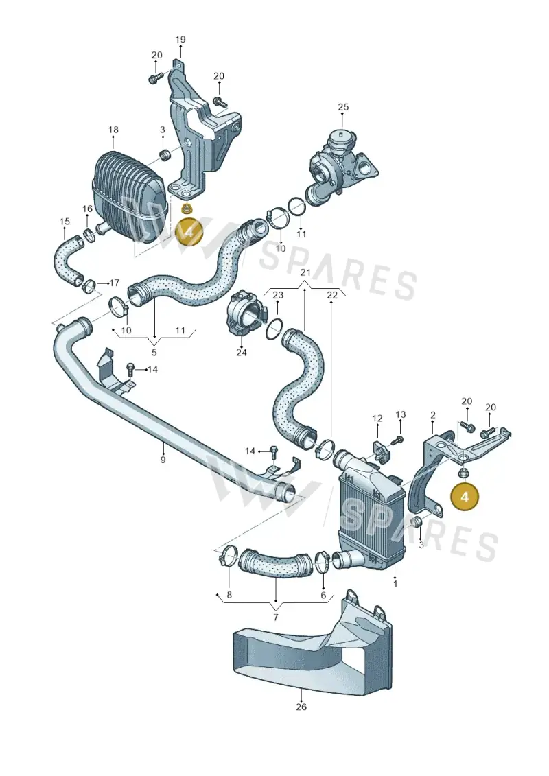 058145824A — Audi A6/S6/Avant/qu.   05> (2004-) diagram 448145350, position 4