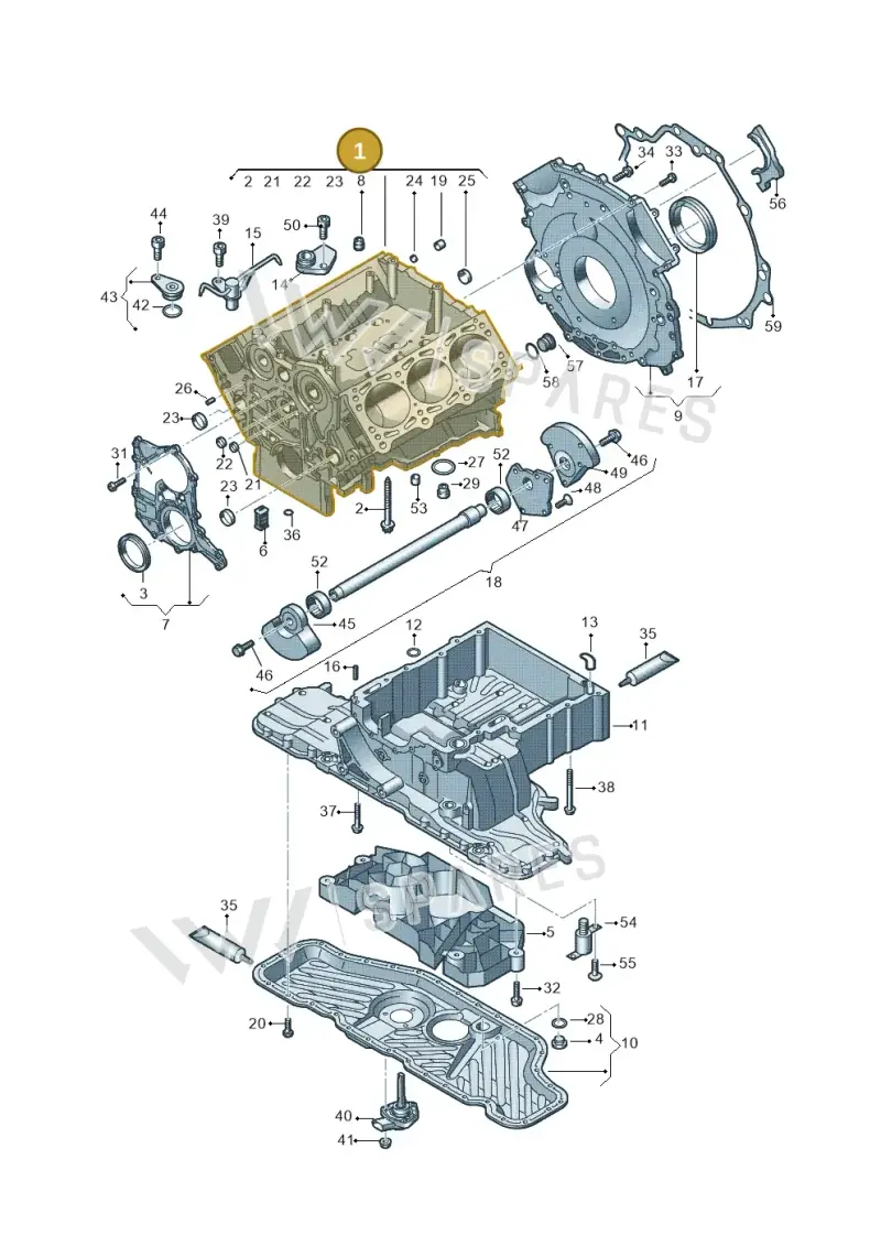 059103011DN — Audi Q7 qu. 3.0 TDI (2009-2015) diagram 620103330, position 1
