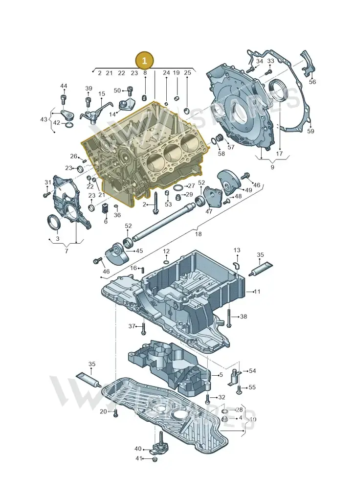 059103011DR — Audi A4 Av. Allroad (2008-2016) diagram 620103330, position 1