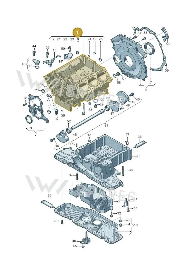 059103011DR — Audi A4 Av. Allroad (2008-2016) diagram 620103330, position 1