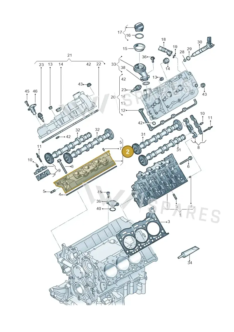059103064MP — Audi A5 Cabrio 2.0 (2016-2018) diagram 848103058, position 2