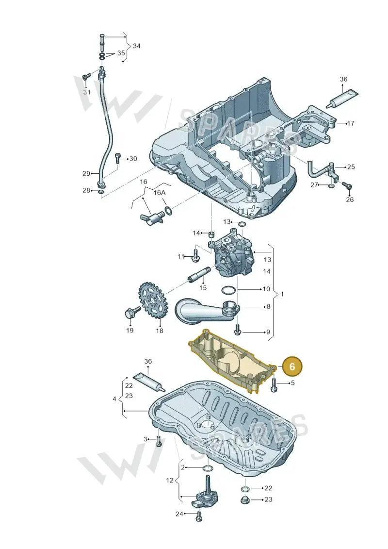 059103138BM — Audi A5 Sportback (2016-2020) diagram 788115510, position 6