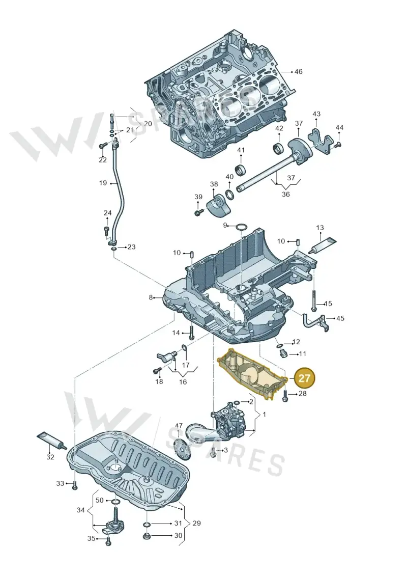 059103138BM — Audi Q8 Quattro 3,0 (2018-) diagram 897115052, position 27