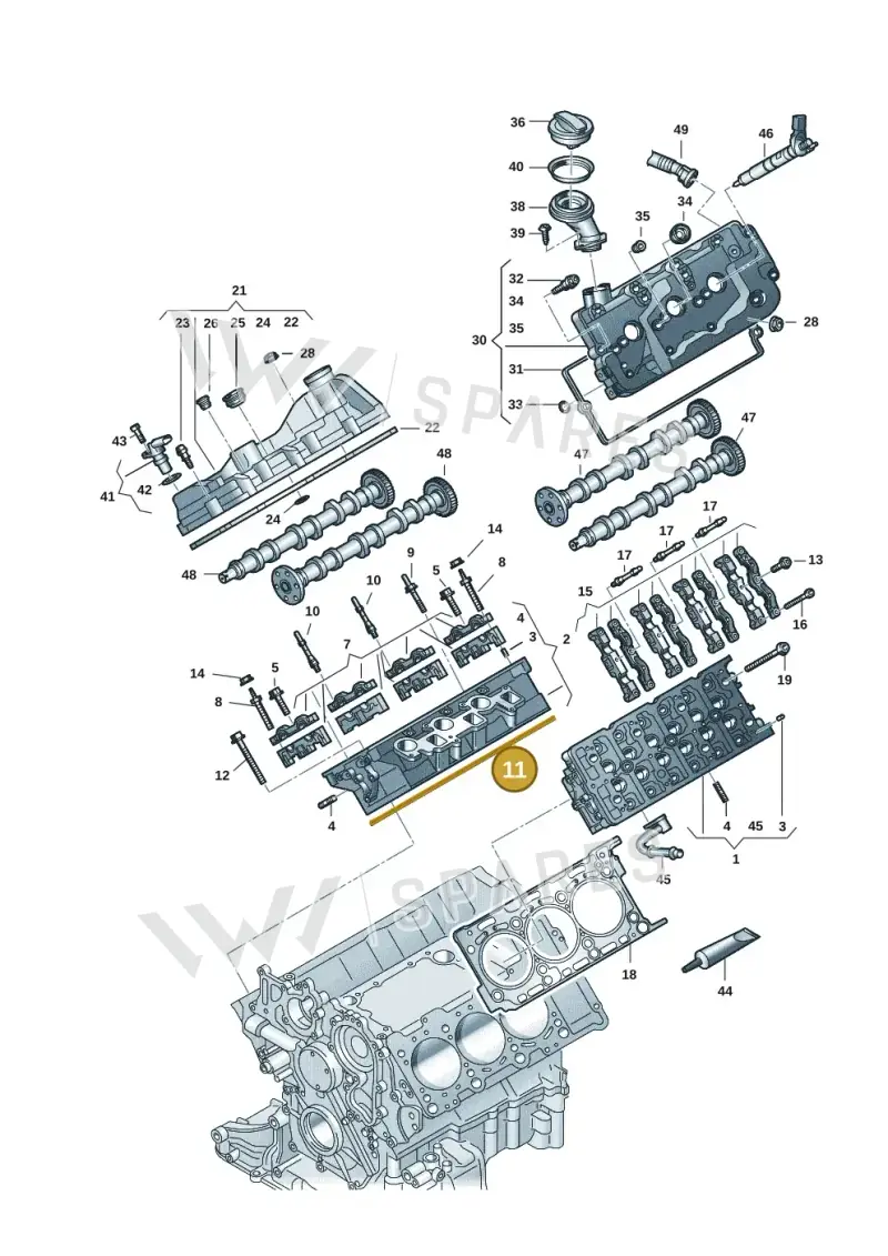 059103148BQ — Audi A6 2.0 (2018-) diagram 897103059, position 11