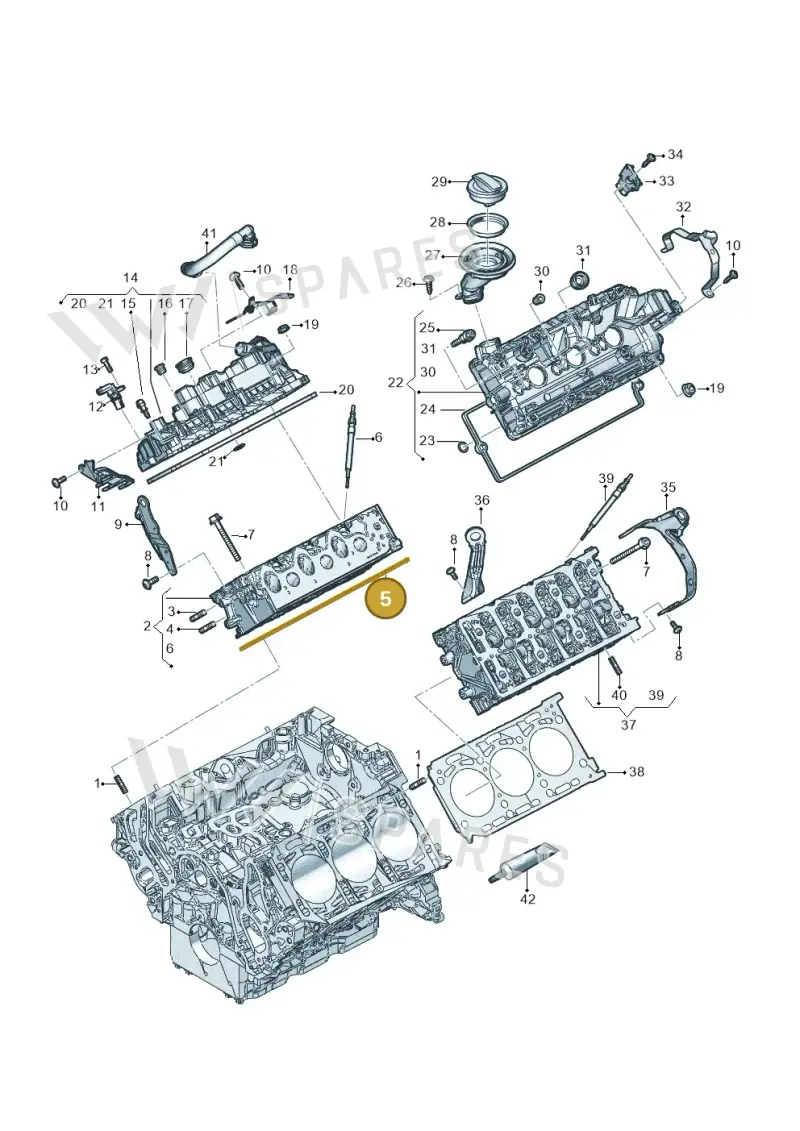 059103148BS — Audi A6 2.0 (2018-) diagram 896103600, position 5